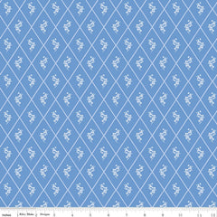 Penelope Quilt Fabric Diamonds C16642 - BLUE by My Mind's Eye for Riley Blake Designs - Jammin Threads
