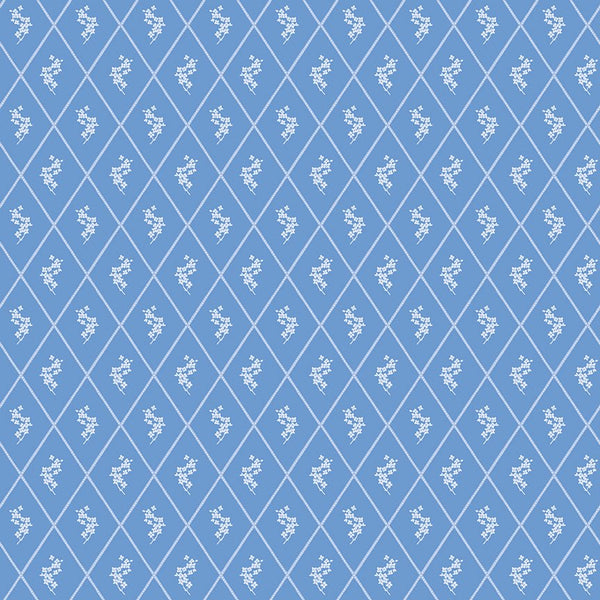 Penelope Quilt Fabric Diamonds C16642 - BLUE by My Mind's Eye for Riley Blake Designs - Jammin Threads