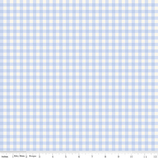 Penelope Quilt Fabric Gingham Sky C16644 - SKY by My Mind's Eye for Riley Blake Designs - Jammin Threads
