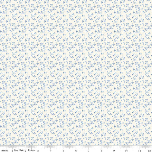 Penelope Quilt Fabric Mini Stems Cream C16646 - CREAM by My Mind's Eye for Riley Blake Designs - Jammin Threads
