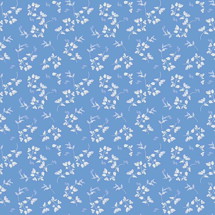 Penelope Quilt Fabric Stems C16641 - BLUE by My Mind's Eye for Riley Blake Designs - Jammin Threads