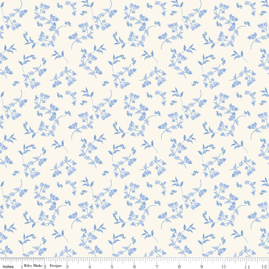 Penelope Quilt Fabric Stems on Cream C16641 - CREAM by My Mind's Eye for Riley Blake Designs - Jammin Threads