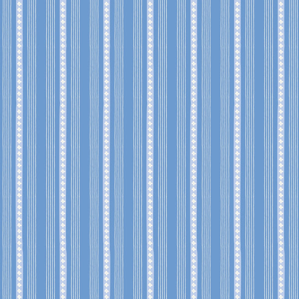 Penelope Quilt Fabric Stripes Blue C16645 - BLUE by My Mind's Eye for Riley Blake Designs - Jammin Threads