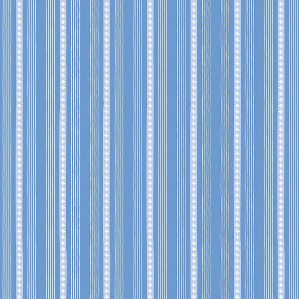 Penelope Quilt Fabric Stripes Blue C16645 - BLUE by My Mind's Eye for Riley Blake Designs - Jammin Threads