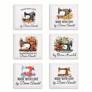 Personalized Assorted Sewing Machine Quilt Labels – Custom Quilter Labels – 6 Unique Labels Per Sheet - Jammin Threads