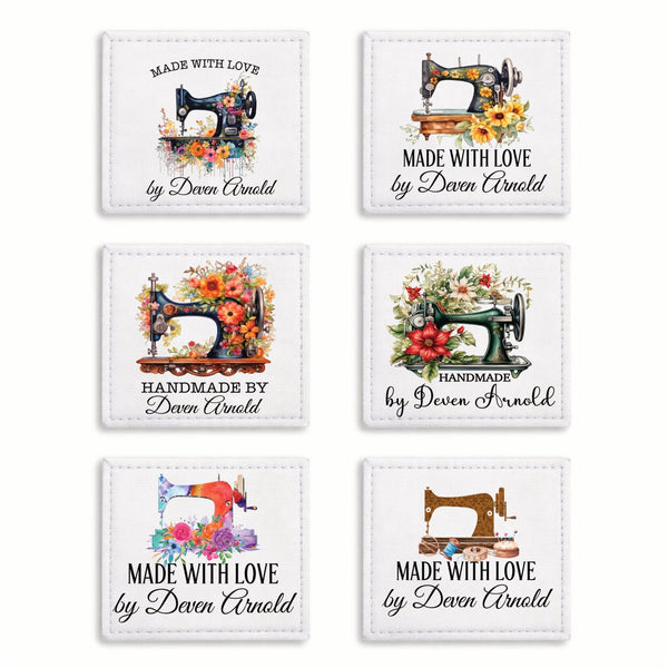 Personalized Assorted Sewing Machine Quilt Labels – Custom Quilter Labels – 6 Unique Labels Per Sheet - Jammin Threads