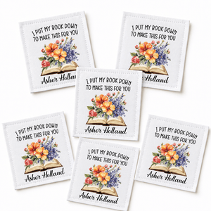 Personalized Book Lover Quilt Label – I Put My Book Down to Make This for You - Jammin Threads