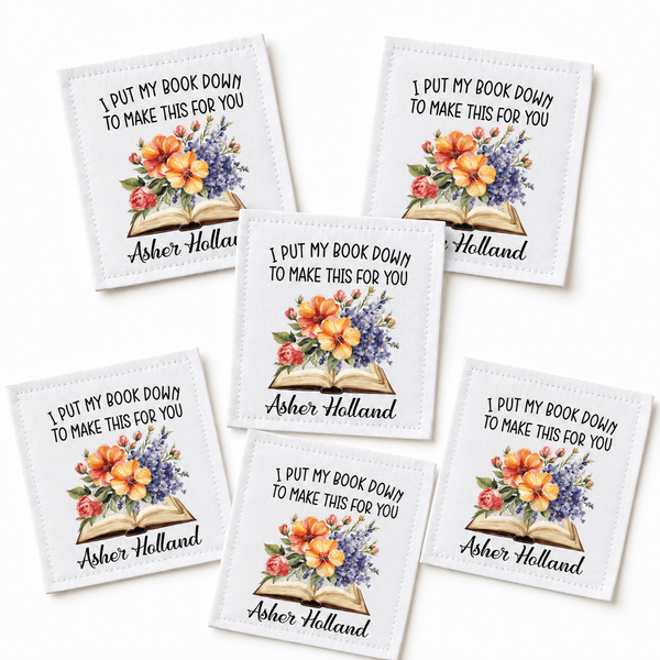 Personalized Book Lover Quilt Label – I Put My Book Down to Make This for You - Jammin Threads