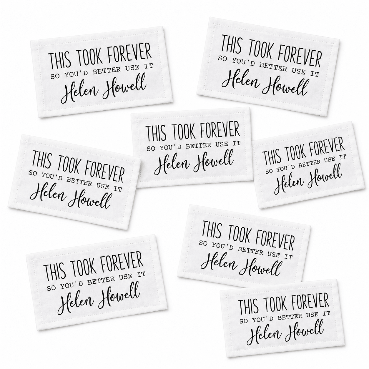 Personalized Funny Quilt Label | This Took Forever Custom Quilt Tag - Jammin Threads