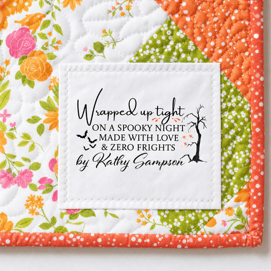 Personalized Halloween Quilt Labels – Sheet of 6 (2.75" x 1.75") - Jammin Threads