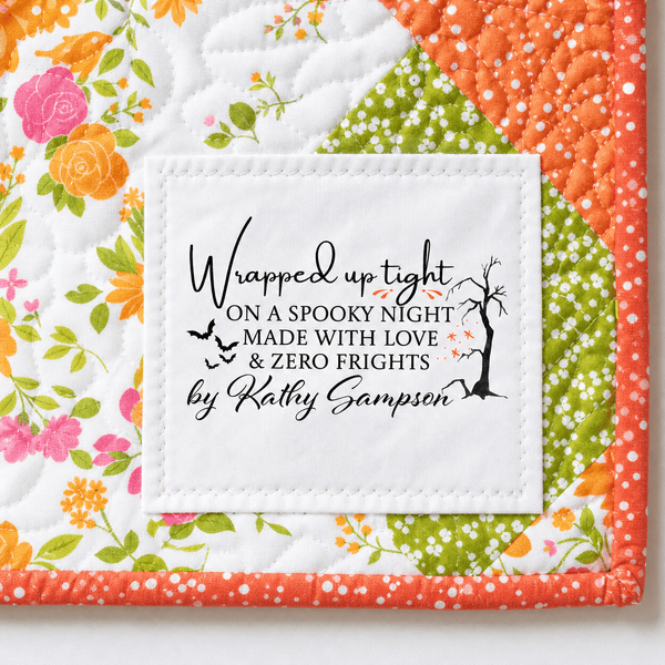 Personalized Halloween Quilt Labels – Sheet of 6 (2.75" x 1.75") - Jammin Threads