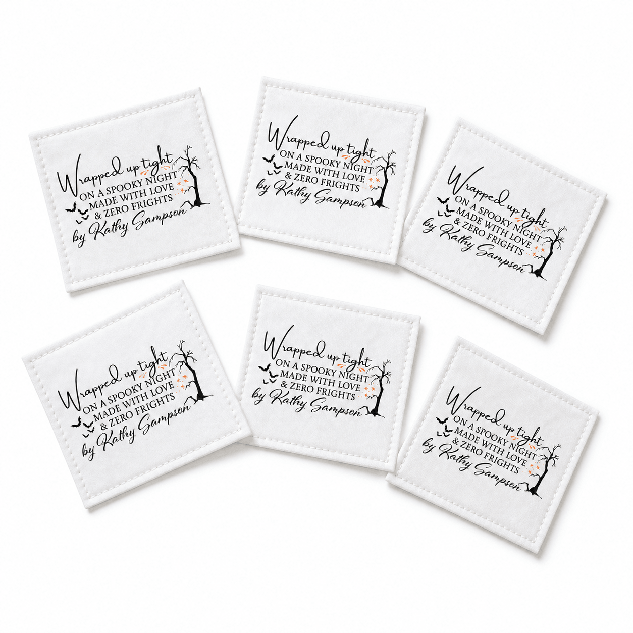 Personalized Halloween Quilt Labels – Sheet of 6 (2.75" x 1.75") - Jammin Threads