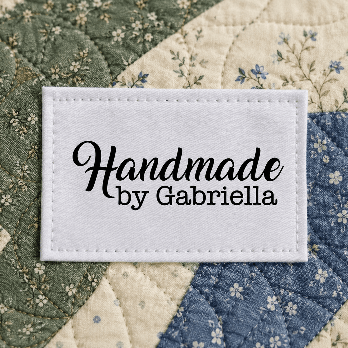 Personalized Handmade Quilt Label – Minimalist Maker Name Label - Jammin Threads