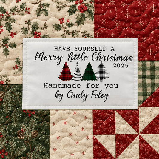Personalized “Have Yourself a Merry Little Christmas” Quilt Labels - Jammin Threads