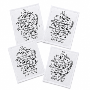 Personalized Memory Quilt Label – “When Someone You Love Becomes a Memory” - Jammin Threads
