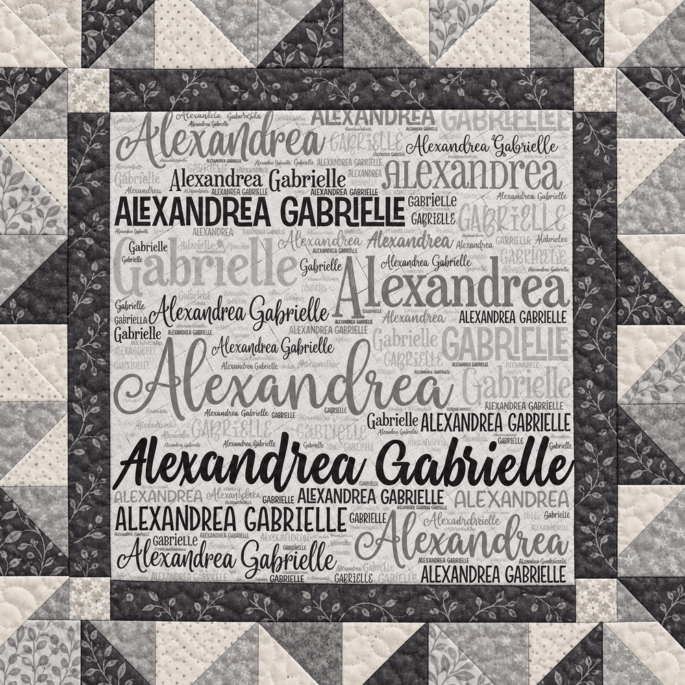 Personalized Name Fabric Panel – Custom Fabric for Quilting & Sewing - Jammin Threads