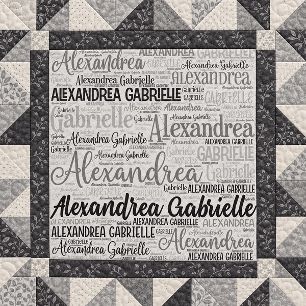 Personalized Name Fabric Panel – Custom Fabric for Quilting & Sewing - Jammin Threads