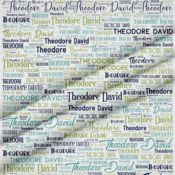 Personalized Name Fabric Panel – Custom Quilt Fabric - Jammin Threads