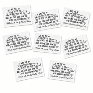 Personalized Quilt Label – Numbers 6:24 Bible Verse | “May the Lord Bless You” - Jammin Threads