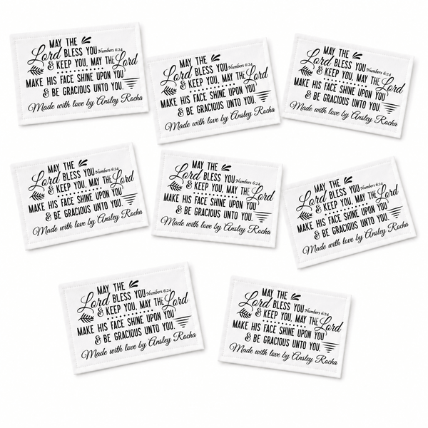 Personalized Quilt Label – Numbers 6:24 Bible Verse | “May the Lord Bless You” - Jammin Threads