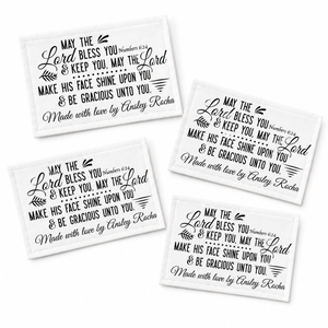 Personalized Quilt Label – Numbers 6:24 Bible Verse | “May the Lord Bless You” - Jammin Threads