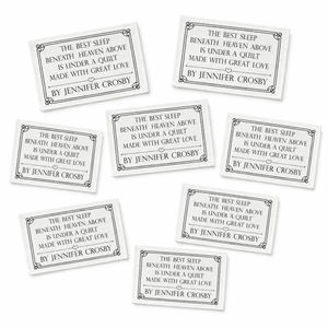 Personalized Quilt Label – The Best Sleep Beneath Heaven Above | Custom Maker Name Label 2.5 x 1.5" - Jammin Threads
