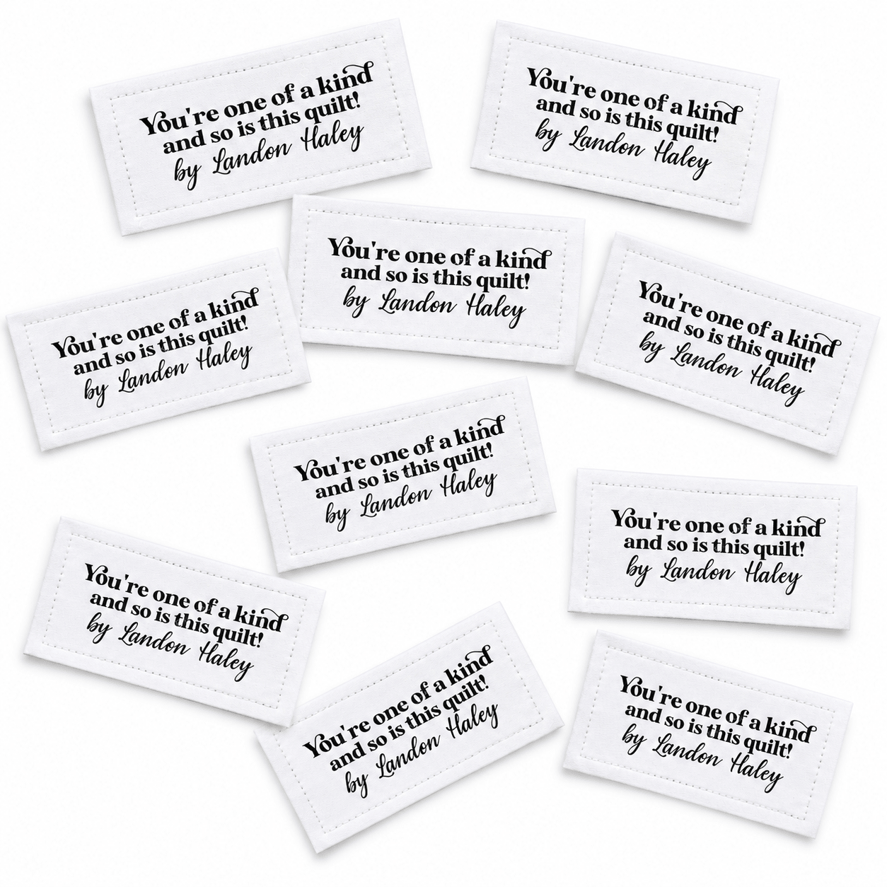 Personalized Quilt Labels – “Your One of a Kind & So Is This Quilt” | Custom Maker Name | Cotton or Polyester - Jammin Threads