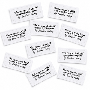 Personalized Quilt Labels – “Your One of a Kind & So Is This Quilt” | Custom Maker Name | Cotton or Polyester - Jammin Threads