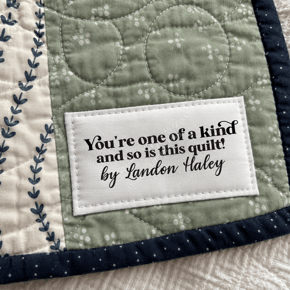 Personalized Quilt Labels – “Your One of a Kind & So Is This Quilt” | Custom Maker Name | Cotton or Polyester - Jammin Threads