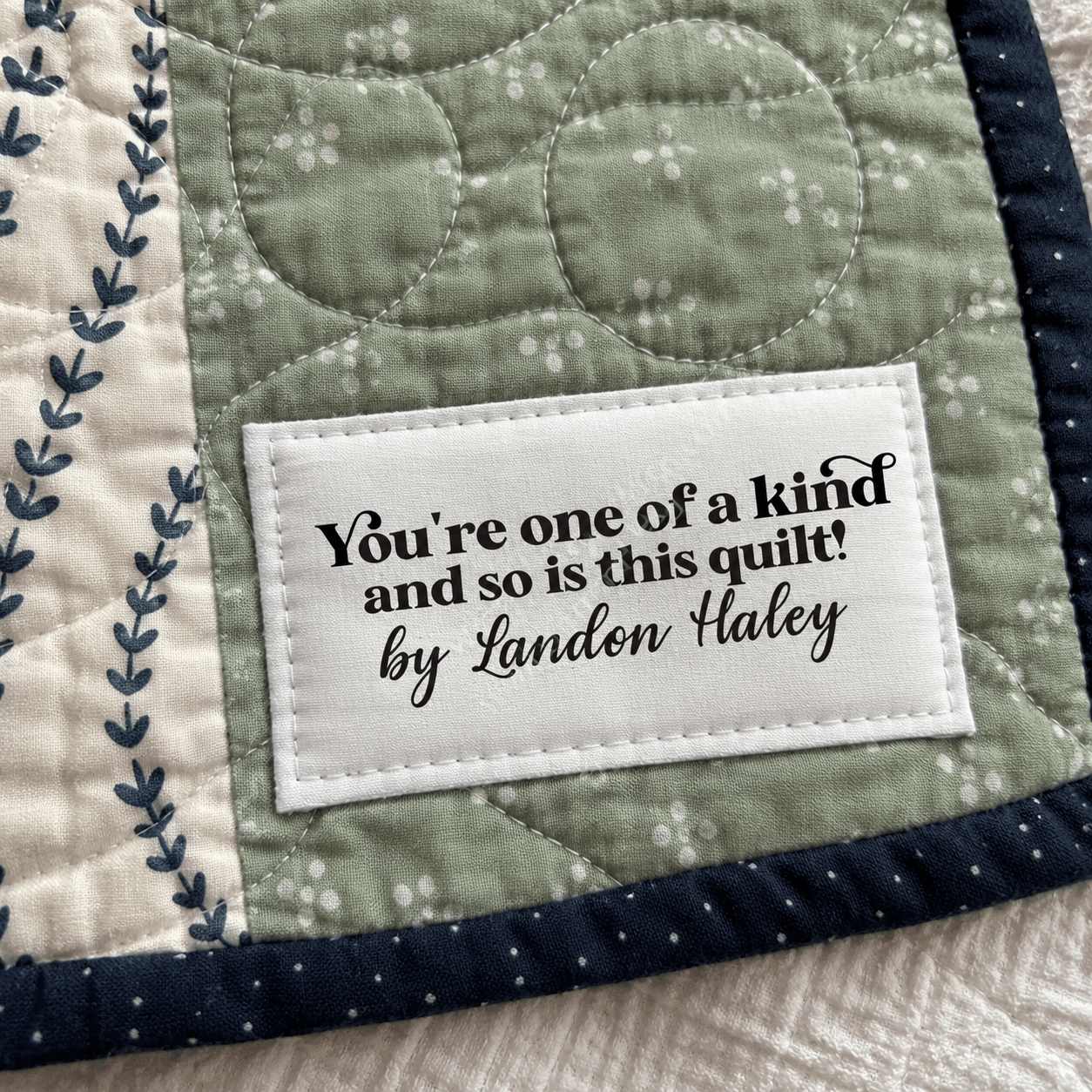 Personalized Quilt Labels – “Your One of a Kind & So Is This Quilt” | Custom Maker Name | Cotton or Polyester - Jammin Threads