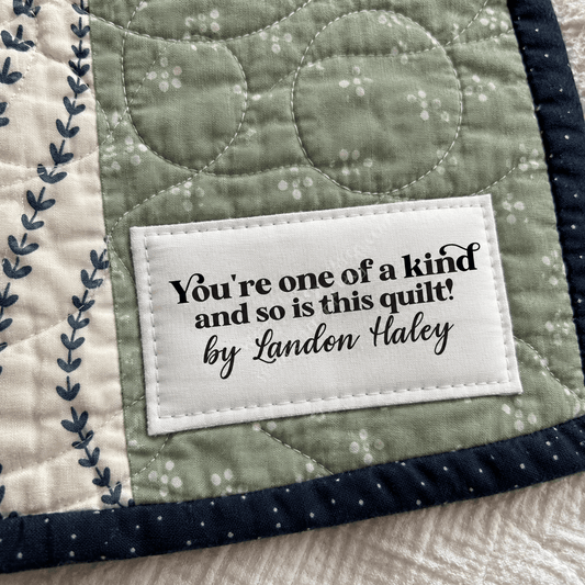 Personalized Quilt Labels – “Your One of a Kind & So Is This Quilt” | Custom Maker Name | Cotton or Polyester - Jammin Threads