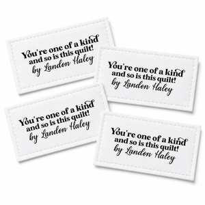 Personalized Quilt Labels – “Your One of a Kind & So Is This Quilt” | Custom Maker Name | Cotton or Polyester - Jammin Threads