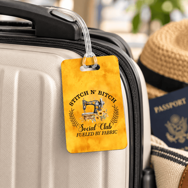 Personalized Quilting Luggage Tag – Stitch N’ Bitch Social Club - Jammin Threads