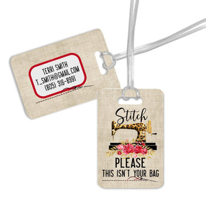 Personalized Quilting Luggage Tag – Stitch Please, This Isn’t Your Bag - Jammin Threads