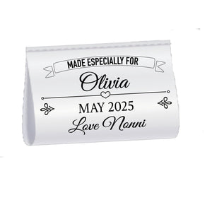 Personalized Satin Quilt Label – “Made Especially For” Custom Quilt Tag – Name, Date & Maker – Sew - In Fold Over Quilt Label - Jammin Threads