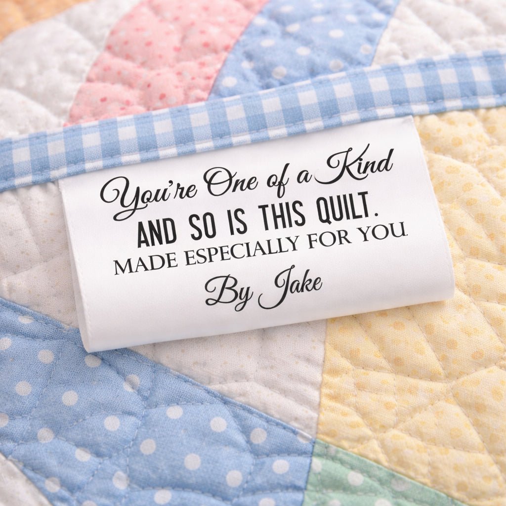 Personalized Satin Quilt Labels – “One of a Kind” Custom Fold Over Tags for Quilts, Handmade Gifts & Sewing Projects - Jammin Threads