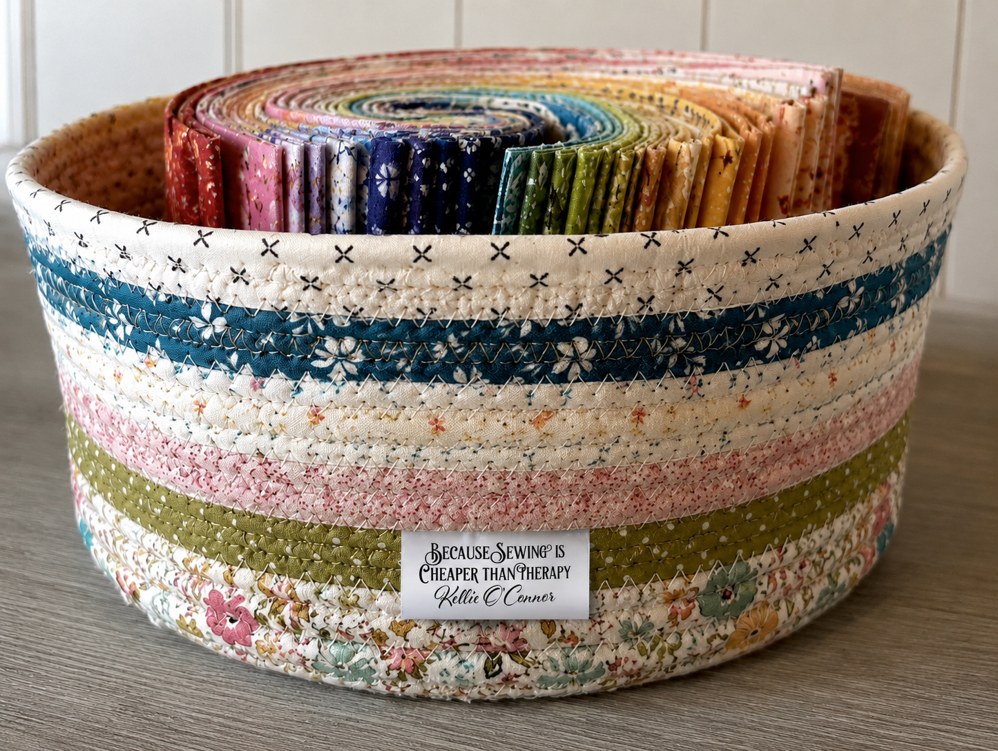 Personalized Satin Quilt Tag – “Because Sewing is Cheaper Than Therapy” (2x.1") - Jammin Threads