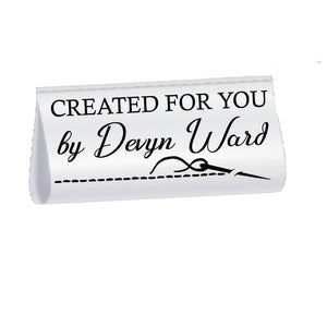 Personalized Satin Quilt Tag “Created For You” – Custom Sew - In Label with Name, Needle & Thread Design, Fold Over Quilt Label Set of 25 - Jammin Threads