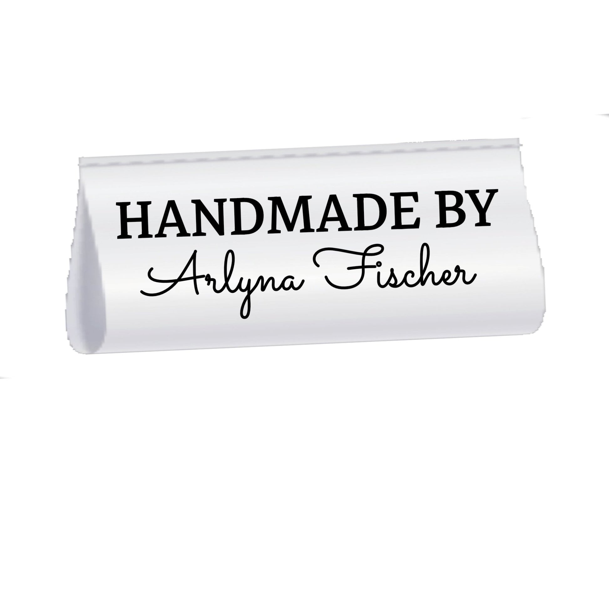 Personalized Satin Quilt Tag – Handmade By Custom Name – Sew - In Quilt Label – 2" x 1" Folded – Set of 25 - Jammin Threads