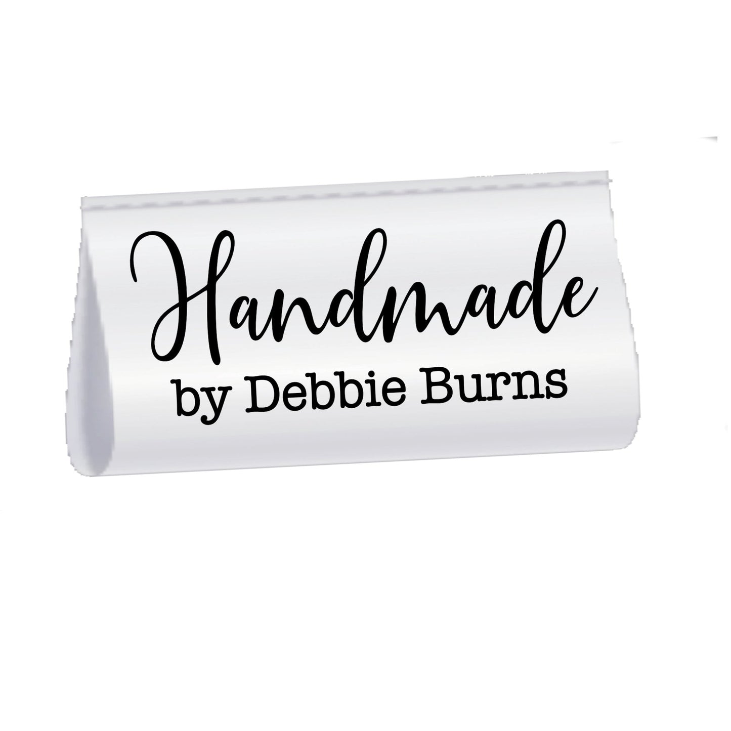 Personalized Satin Quilt Tag – Minimalist Handmade Label with Name, Custom Fold Over Sew - In Tag, 2x1 Quilt Label - Jammin Threads