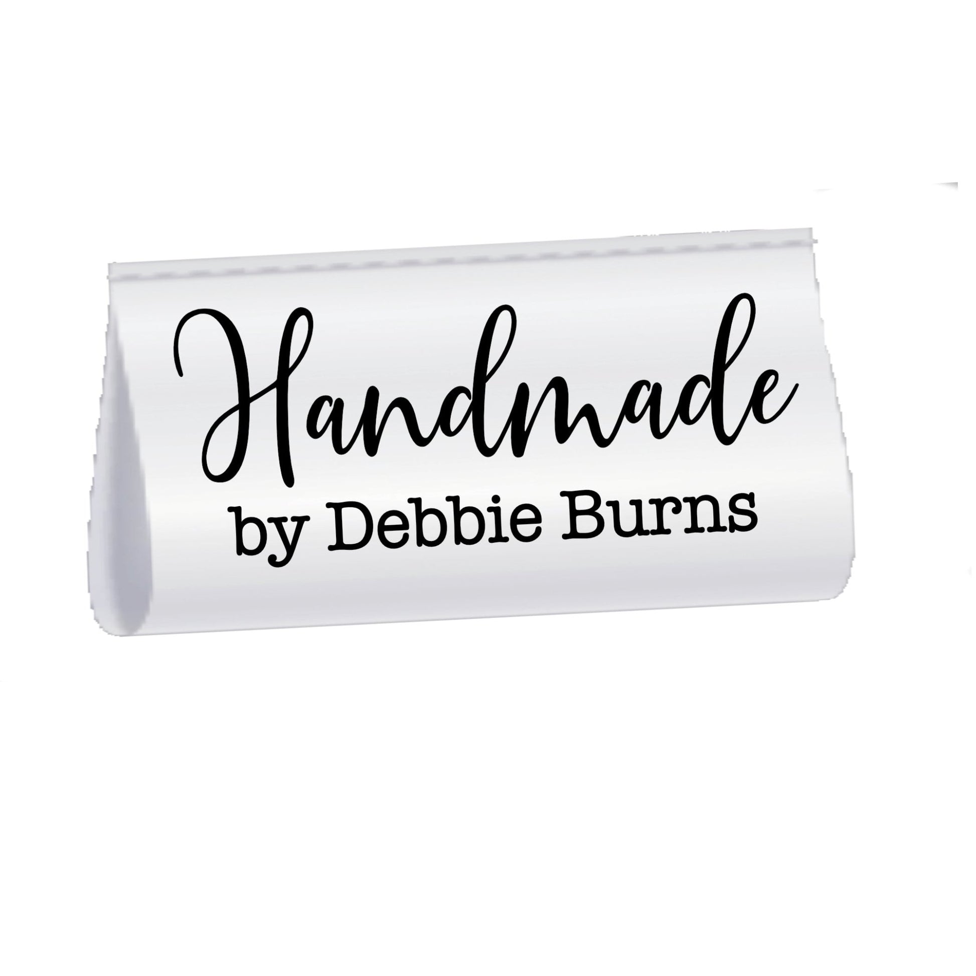 Personalized Satin Quilt Tag – Minimalist Handmade Label with Name, Custom Fold Over Sew - In Tag, 2x1 Quilt Label - Jammin Threads