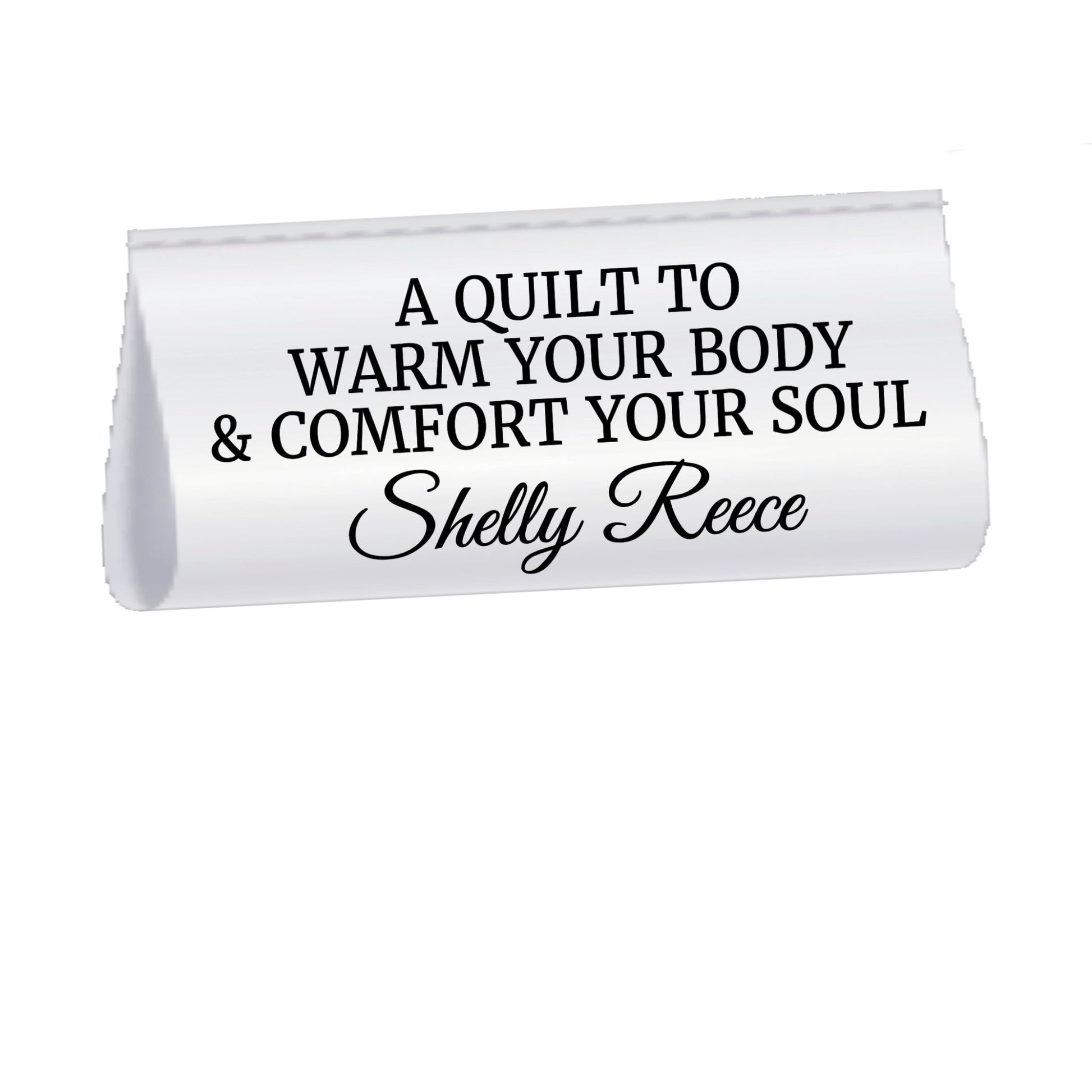 Personalized Satin Quilt Tags – “A Quilt to Warm Your Body & Comfort Your Soul” – Custom Quilt Labels – Sew - In Quilt Tag – Set of 25 - Jammin Threads
