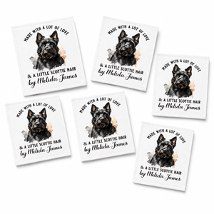 Personalized Scottie Dog Quilt Label – Made with Love and a Little Scottie Hair - Jammin Threads