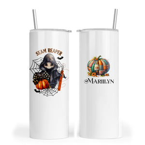 Personalized Seam Reaper Halloween Drinkware – Quilter & Sewing Tumbler - Jammin Threads