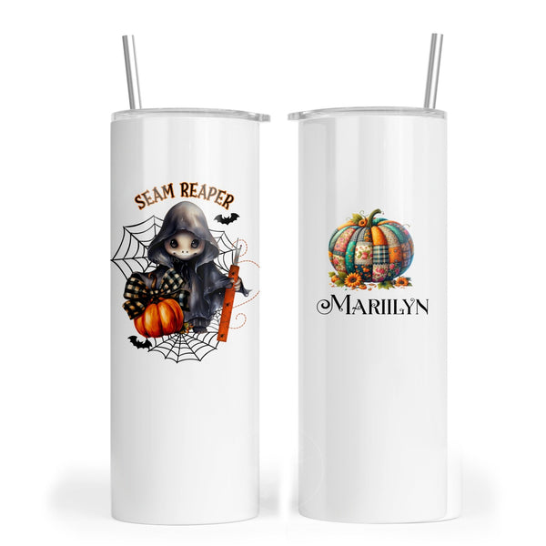 Personalized Seam Reaper Halloween Drinkware – Quilter & Sewing Tumbler - Jammin Threads