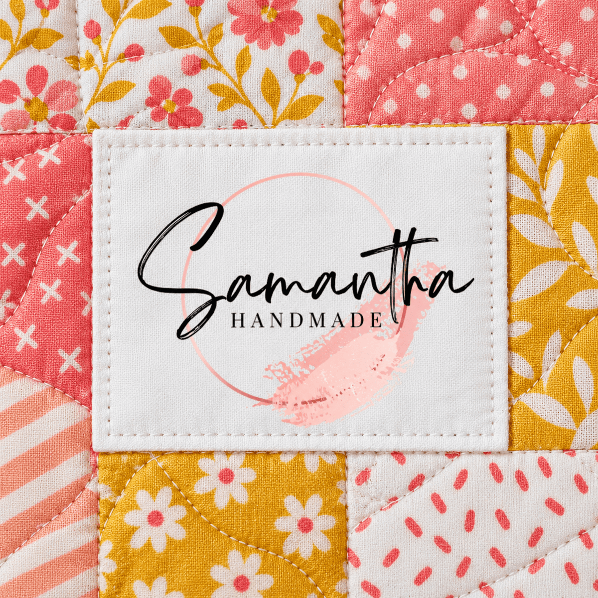 Personalized Signature Quilt Labels – Watercolor Maker's Name - Jammin Threads