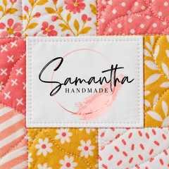 Personalized Signature Quilt Labels – Watercolor Maker's Name - Jammin Threads