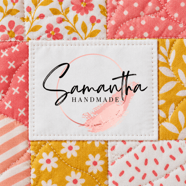 Personalized Signature Quilt Labels – Watercolor Maker's Name - Jammin Threads