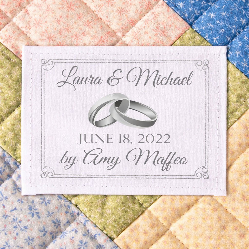 Wedding Quilt Label - Jammin Threads