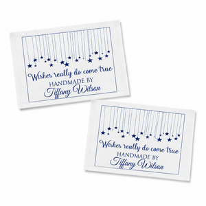 Personalized Wishes Come True Quilt Label – Hanging Stars Quilt Tag - Jammin Threads
